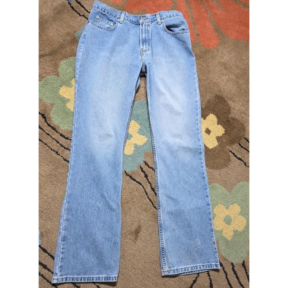 Women's Size 10 Regular Vintage 90s Old Navy Straight Leg Denim Jeans Distressed